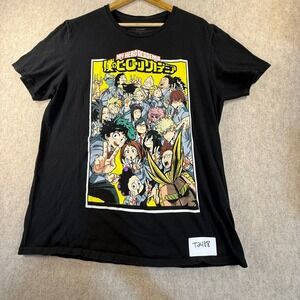 Funimation My Hero Academia Class 1-A Group Graphic T-Shirt Black Large T2488